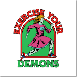 Exercise Your Demons Funny Humor Posters and Art